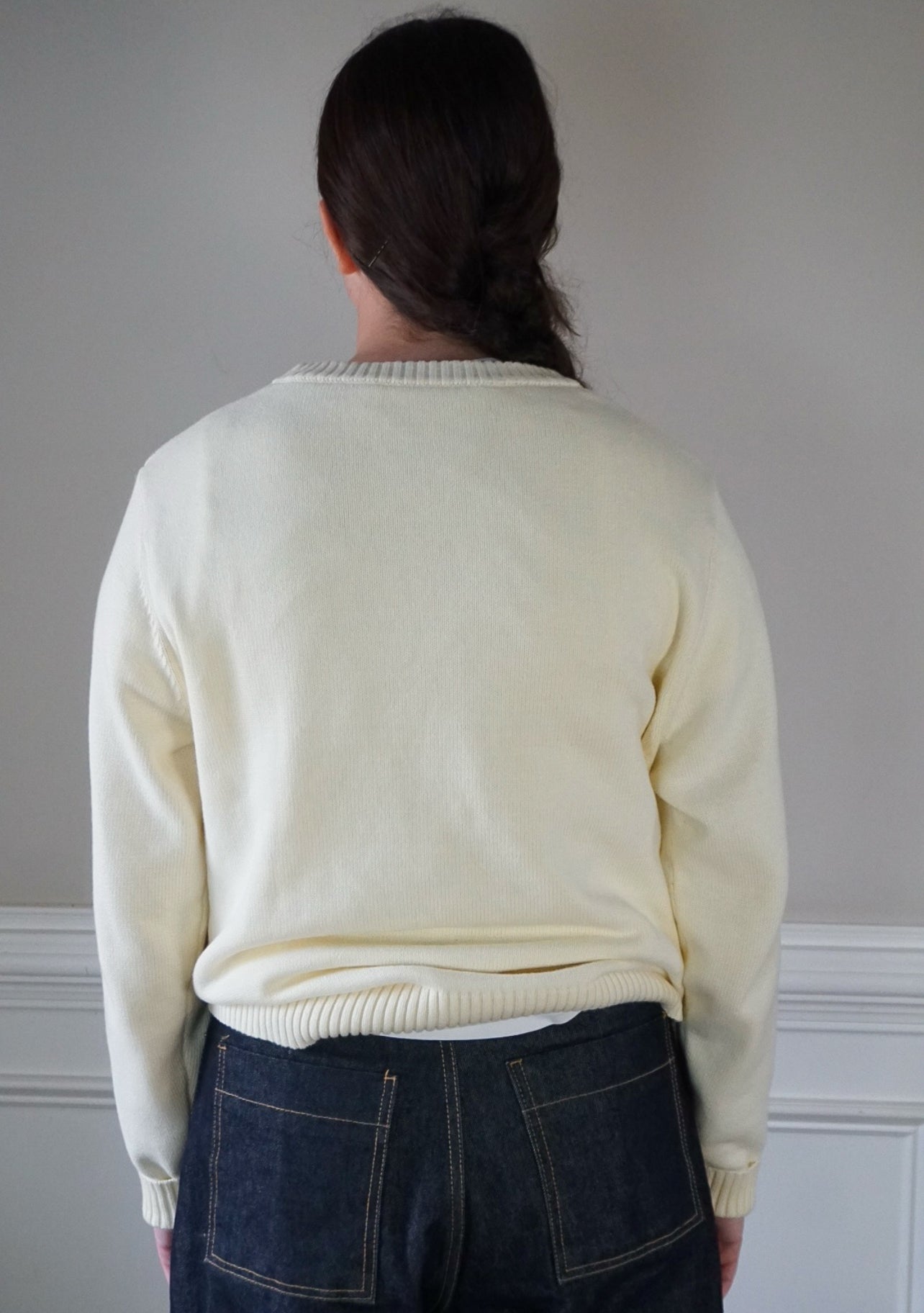 Flag sweater - Cream (pre order)